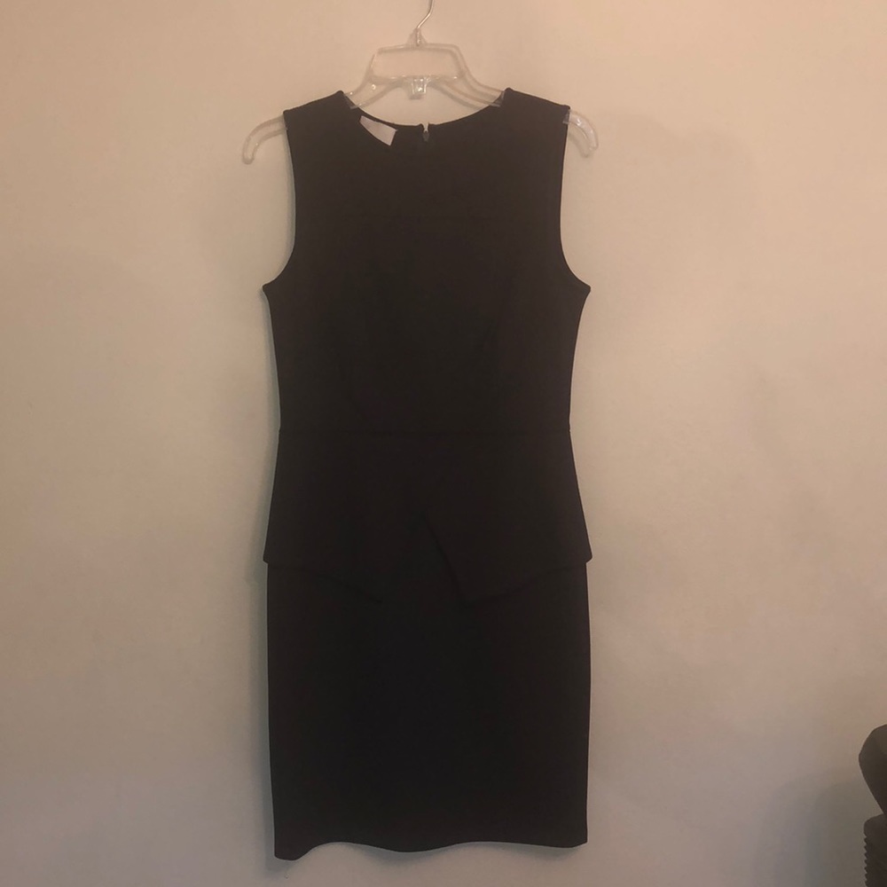 Navy formal or work pencil peplum dress